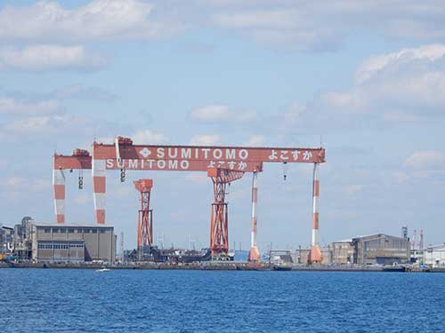住友重機械工業横須賀造船所のゴライアスクレーン